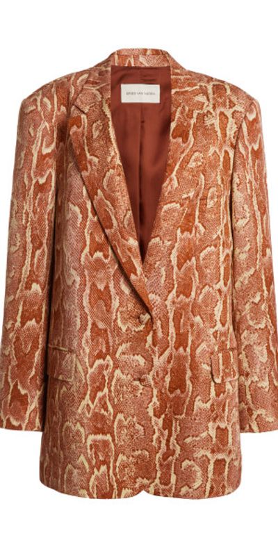 Dries Van Noten Dries Van Noten - Basti Snake-Printed Cotton-Jacquard Blazer - Python - L