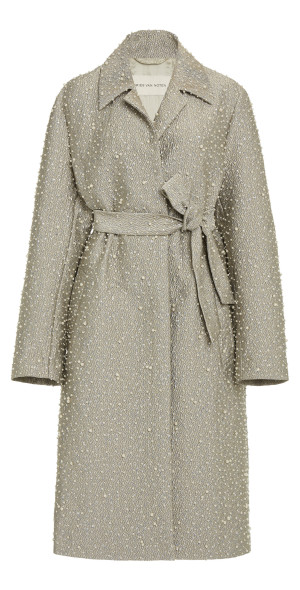 Dries Van Noten - - Roltas Pearl-Embellished Jacquard Coat