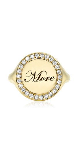 DRU. DRU. - More Pops 14K Yellow Gold Diamond Signet Ring - Gold - US 7 - Gifts For Her