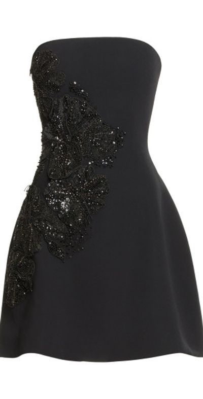 black long women dress Embroidered Velvet Long Dress, Black / 6 main image 0