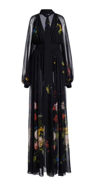 elie saab silk maxi dress Elie Saab Silk Maxi Dress