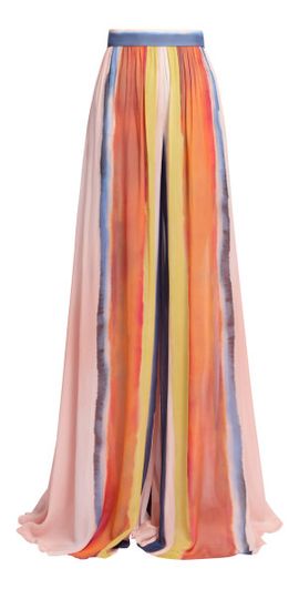 Elie Saab Elie Saab - Printed Chiffon Wide-Leg Pants - Multi - FR 36