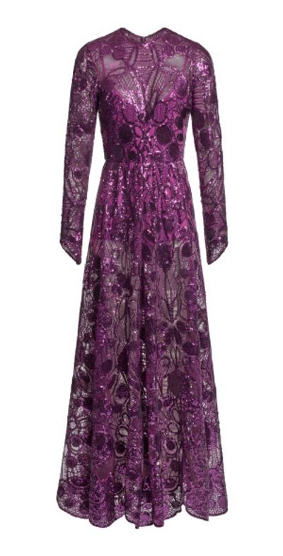 moda operandi purple dress Francesca Miranda - - Continua Hand-Dyed Silk Maxi Dress - Purple - US 8