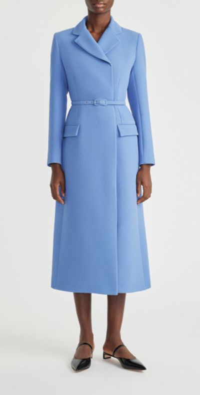 emilia wickstead blue dress Fifer Mini Dress in Electric Blue Floral Printed Twill main image 0