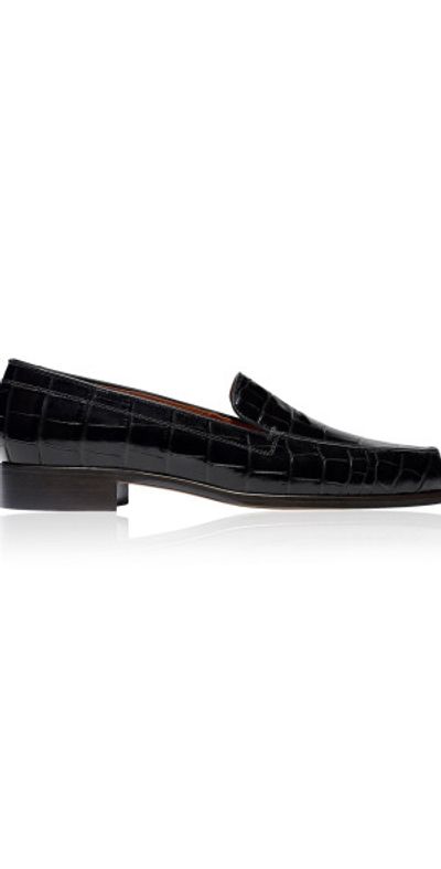 Emme Parsons Emme Parsons - Danielle Croc-Effect Leather Loafers - Black - IT 37.5
