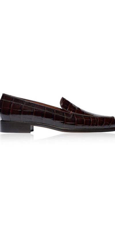 Emme Parsons Emme Parsons - Danielle Croc-Effect Leather Loafers - Brown - IT 36
