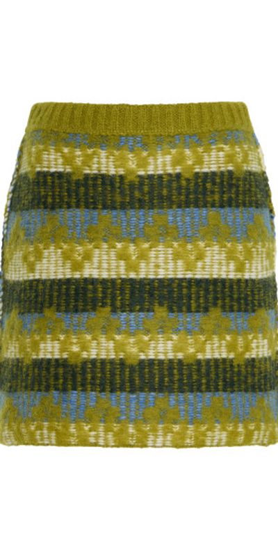 ESCVDO ESCVDO - Salkantay Alpaca-Wool Mini Skirt - Green - XS