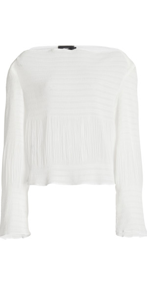 ESÃ…NT - - Boat Neck Knit Top - White - S - Moda Operandi