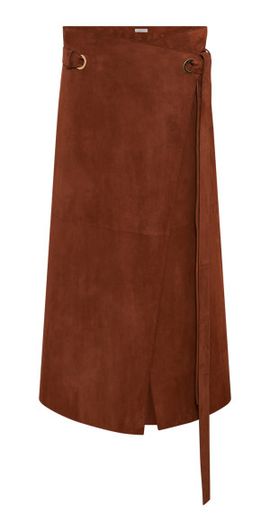 Gabriela Hearst Gabriela Hearst - Idalia Belted Suede Midi Skirt - Brown - XS