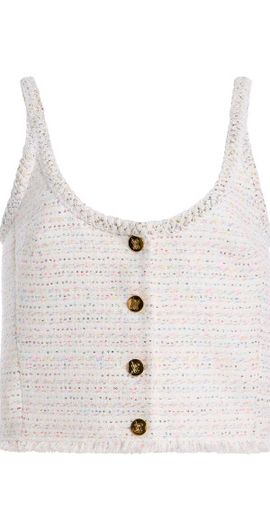 Giambattista Valli Giambattista Valli - Tweed Sorbet Cropped Top - Ivory - IT 40