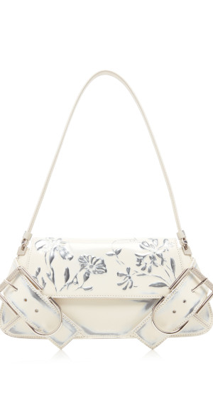 Givenchy - - Voyou Floral Leather Bag - White - OS - Moda Operandi