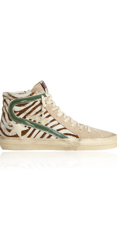 Golden Goose Golden Goose - Slide Calf Hair High-Top Sneakers - Multi - IT 39