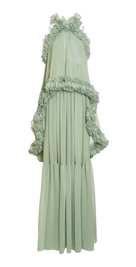 green emerald velvet dress Greta Constantine