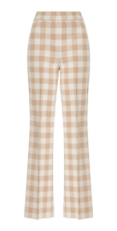 High Sport High Sport - Kick Gingham Stretch-Cotton Knit Cropped Flared Pants - Neutral - L
