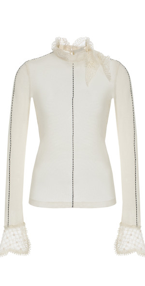 美品★ISABEL MARANT 総レース トップス WHITE 40 GAELLE TOP Woman ecru | ISABEL MARANT Official online store