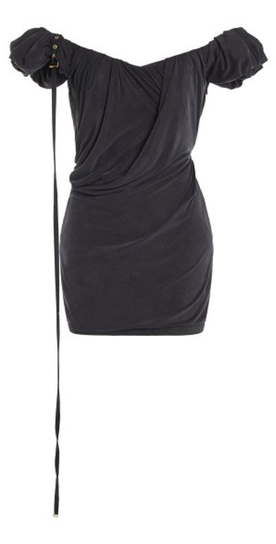 formal mini dress black Black Satin Babydoll Mini Dress for Parties main image 1