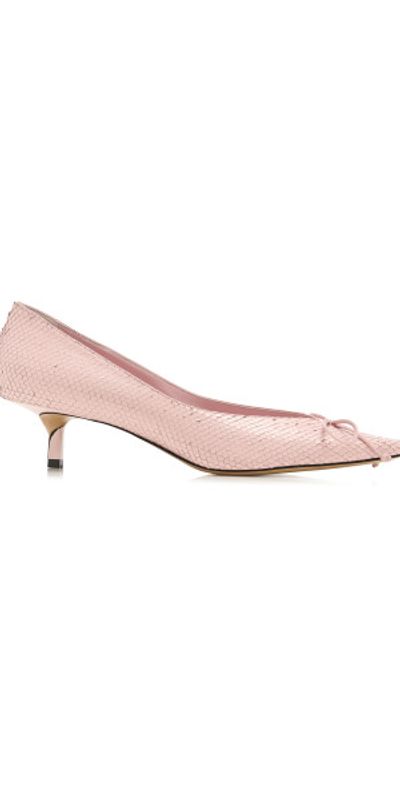 Jacquemus Jacquemus - Tourni B Snake-Effect Leather Pumps - Pink - FR 38