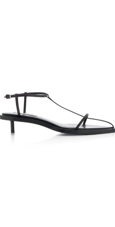 Jil Sander Jil Sander - Leather Sandals - Black - IT 37 - Moda Operandi