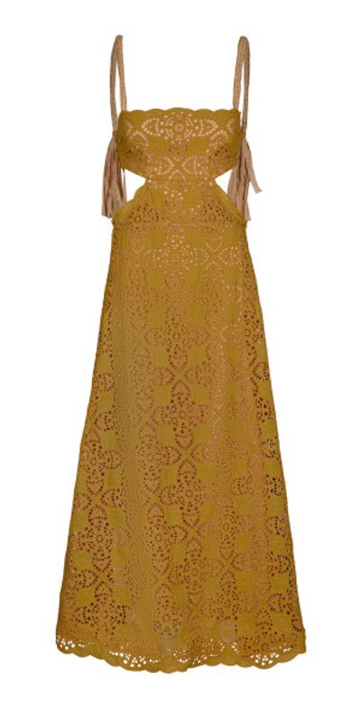 gold johanna ortiz dress Johanna Ortiz Offical Pradera Geométrica Dress main image 0