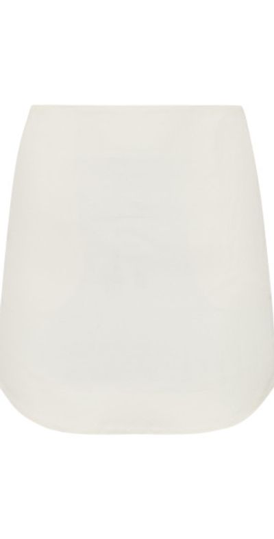 JW Anderson JW Anderson - Curved Poplin Mini Skirt - White - UK 8
