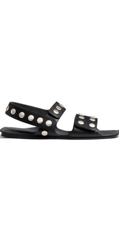 Khaite Khaite - Boden Studded Leather Sandals - Black - IT 37