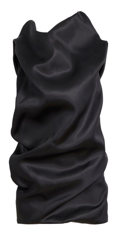 Khaite - - Luola Draped Silk Mini Dress - Black - US 10 - Only At Moda Operandi Khaite - - Luola Draped Silk Mini Dress - Black - US 10 - Only At Moda Operandi