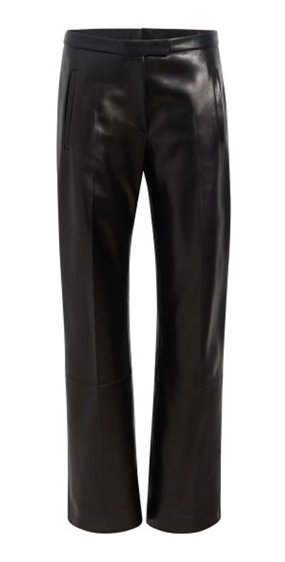 Khaite Khaite - Miles Plongé Leather Straight-Leg Pants - Black - US 0