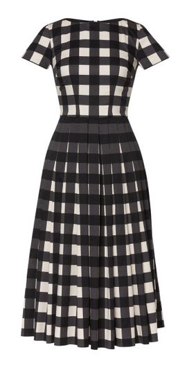 Lena Hoschek Lena Hoschek - Gio Checkered Stretch-Cotton Midi Dress - Black/white - XS