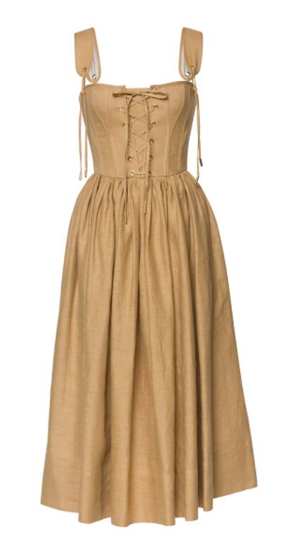 knee length dresses for ladies Capri Linen Dress main image 0