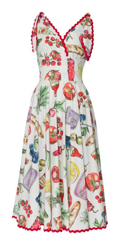 Lena Hoschek Lena Hoschek - Lola Printed Stretch-Coton Midi Dress - Multi - XL
