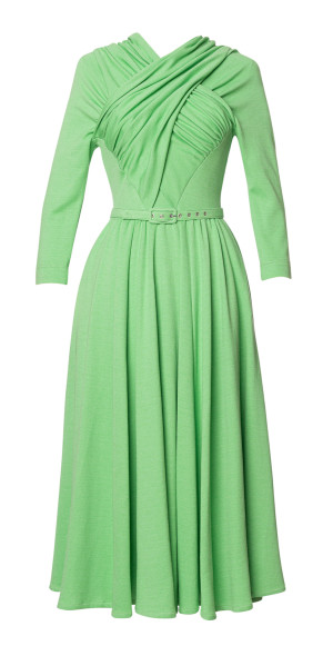 Lena Hoschek - - Whirlwind Cotton Wrap Midi Sheath Dress - Green - L