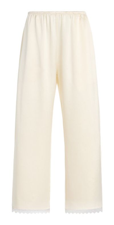 Leset Leset - Barb Cropped Lace Pants - Ivory - L