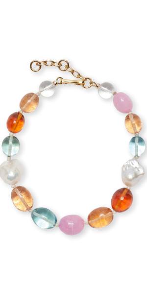 Lizzie Fortunato Paloma Glass Collar Necklace Multi OS