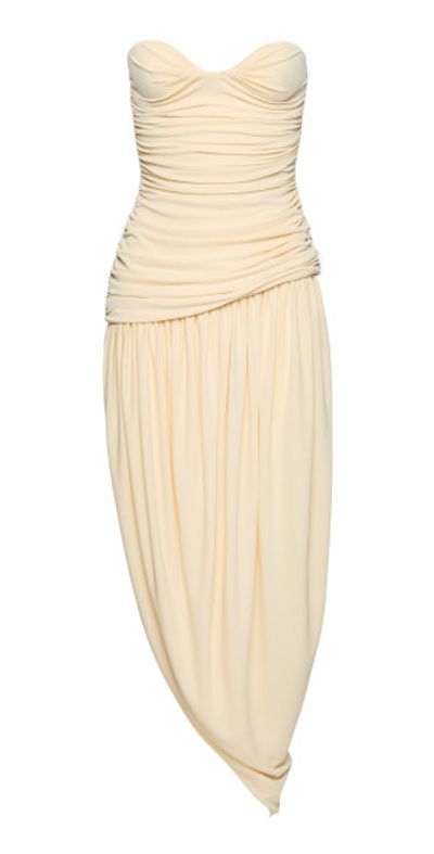 Magda Butrym Magda Butrym - Asymmetric Gathered Dress - Ivory - FR 34