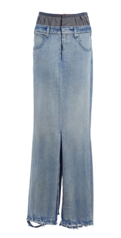 Maison Margiela Maison Margiela - Cotton Maxi Skirt - Blue - IT 40