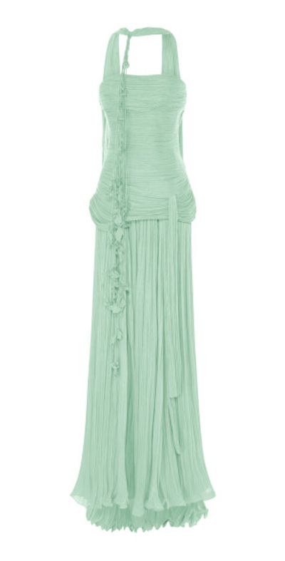 slim fit dress slacks MarMar Halim Blue Long Sleeve Draped Crepe Gown main image 1