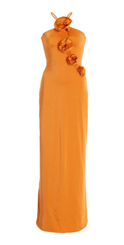 all about may orange dress Women's BNWT All About May long orange floral sleeve knee length dress size 8