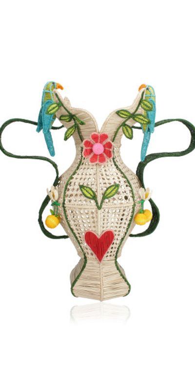 Mercedes Salazar Mercedes Salazar - Parrots´ Love Big Flower Vase - Multi - Moda Operandi