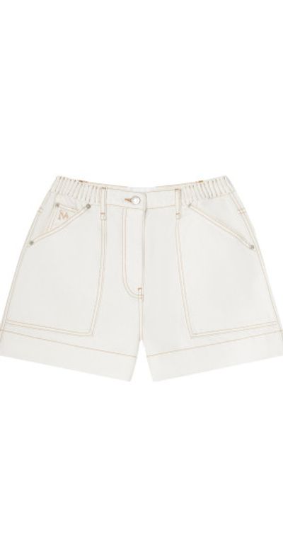 Merlette Merlette - Pollock Denim Wide-Leg Shorts - Ivory - 23