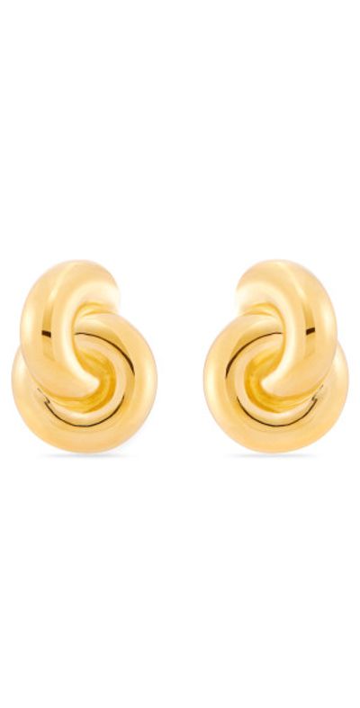 MÉGA MÉGA  - Jumbo Double Knot 14K Gold Vermeil Earrings - Gold - OS - Gifts For Her