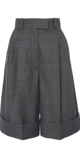 Miu Miu Miu Miu - Cuffed Knee-Length Shorts - Grey - IT 36 - Moda Operandi