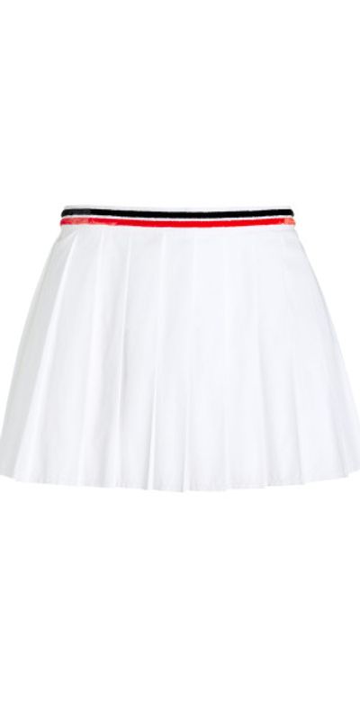 Miu Miu Miu Miu - Pleated Poplin Mini Skirt - White - IT 40 - Moda Operandi