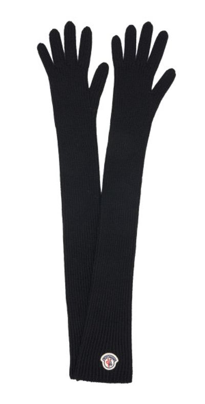 Moncler Moncler - Knit Wool Gloves - Black - OS - Moda Operandi