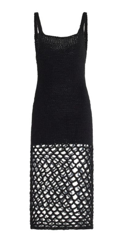 Nia Thomas - - Sade Crocheted Cotton Maxi Dress - Black - S - Moda Operandi