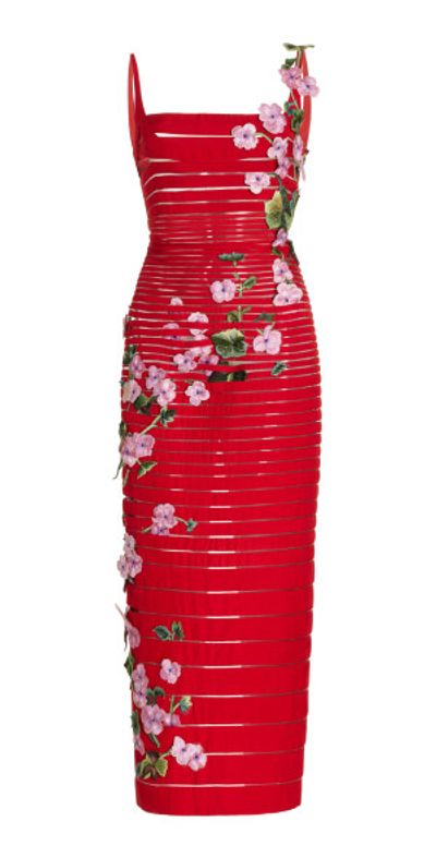 red embroidered midi dress Boden Women's May Jersey Midi Dress in Red main image 0