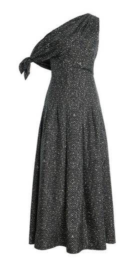 Oscar de la Renta Oscar de la Renta - One-Shoulder Silk-Twill Maxi Dress - Dark Grey - US 10