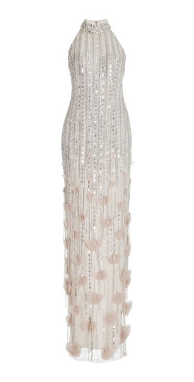slim fit dress slacks Off The Shoulder Pleated Ombre Gown
