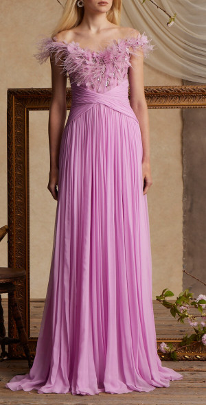 Pamella roland feather dress shop