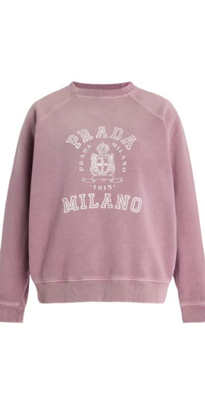Prada Prada - Cotton Sweatshirt - Pink - S