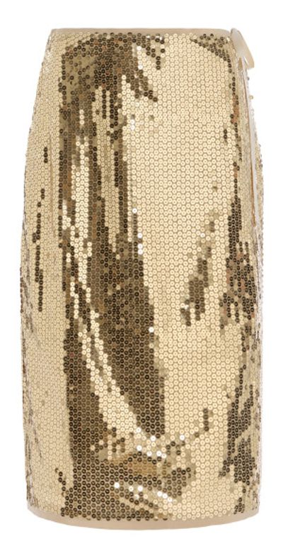 Prada Prada - Sequined Midi Wrap Skirt - Gold - IT 38
